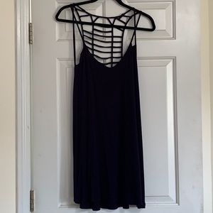 Francesca’s navy blue dress